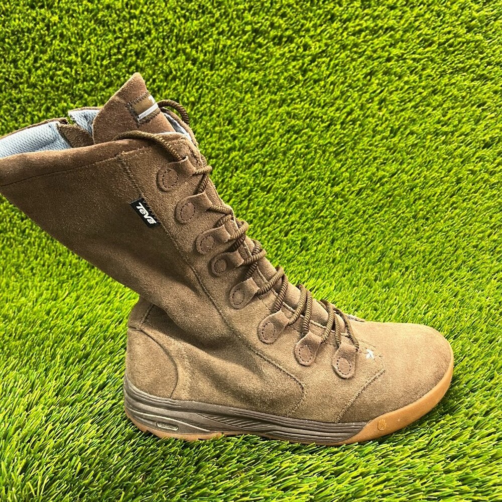 Teva Vero Girls Size 6Y Brown Hiking Outdoor Zip Up Suede Winter Boots
